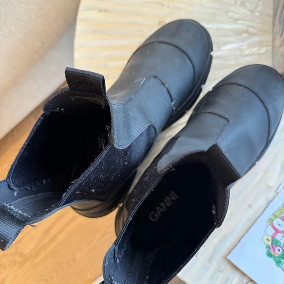 Ganni Black Winter Rubber Boots - Picture 2 of 3
